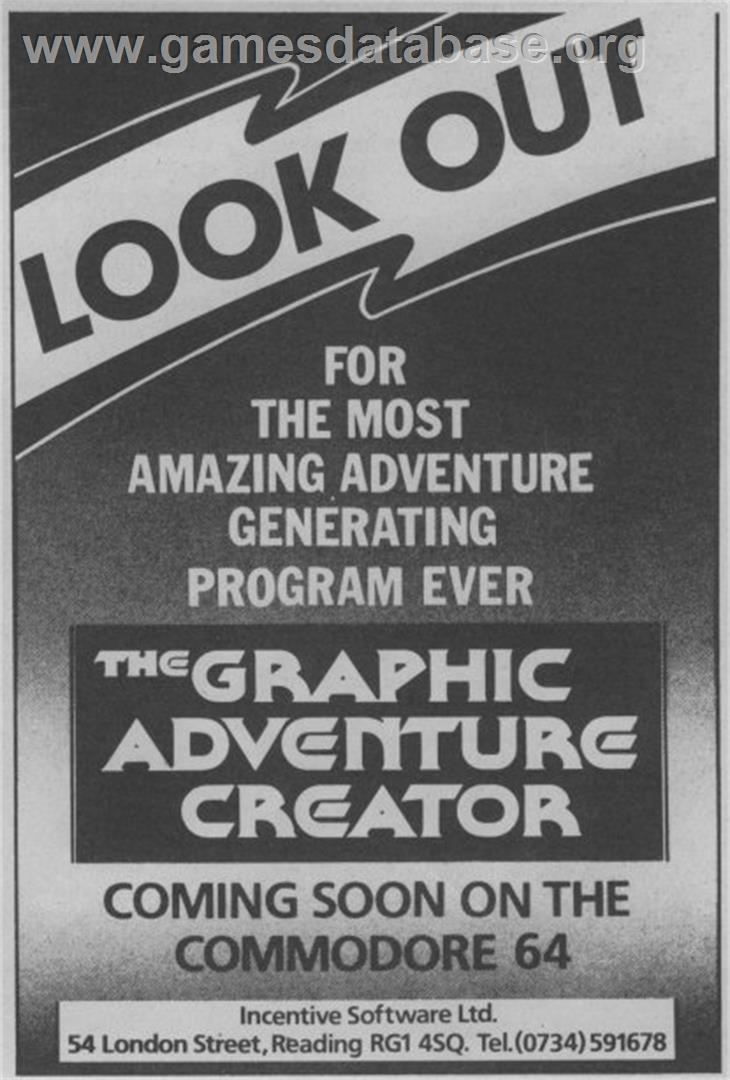 Adventure Creator - Commodore 64 - Artwork - Advert