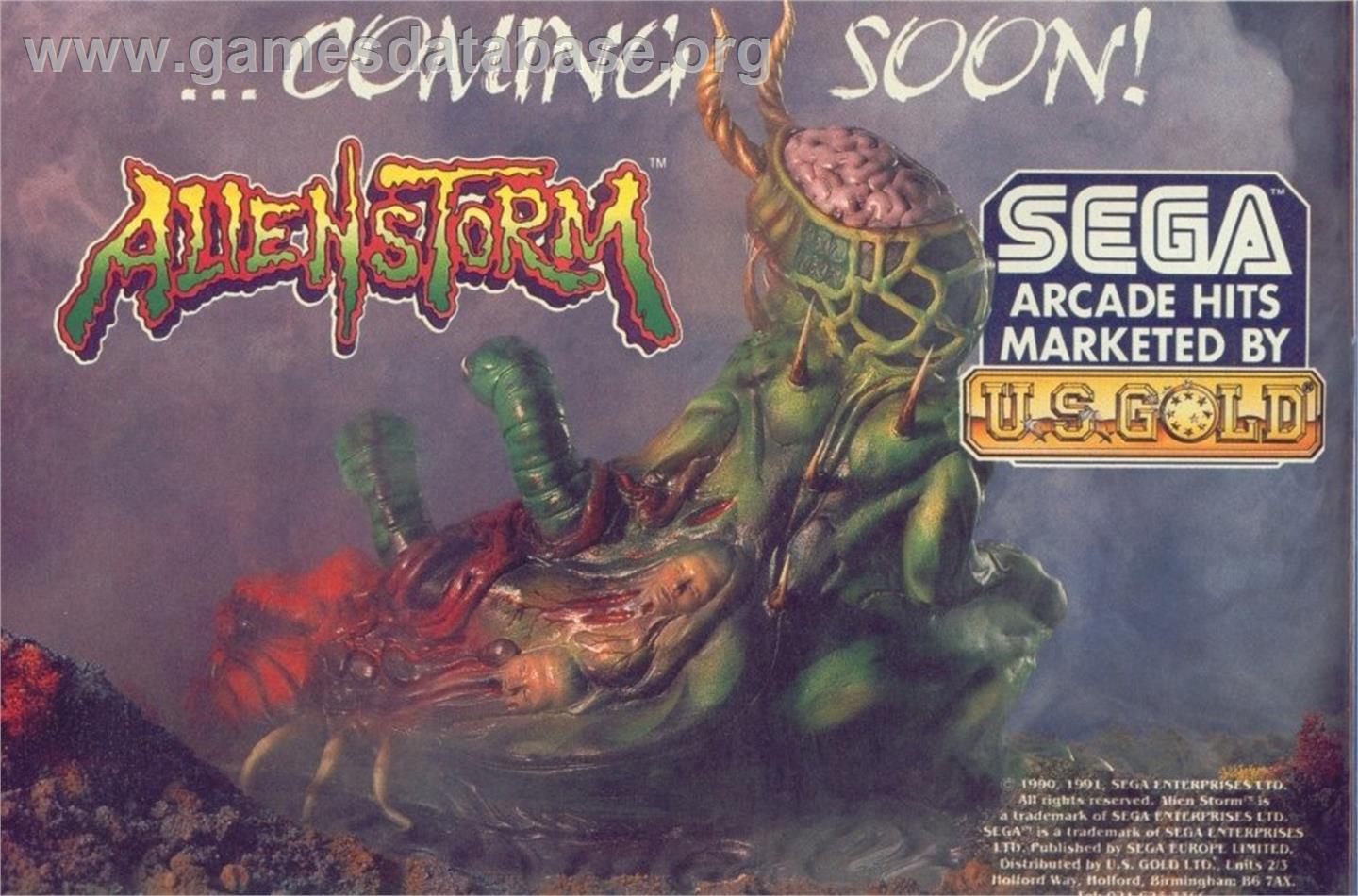 Alien Storm - Commodore 64 - Artwork - Advert