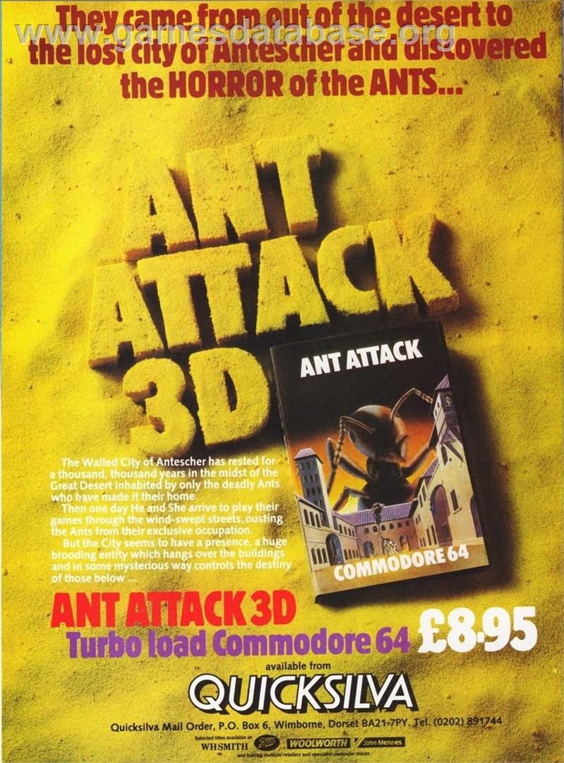Ant Attack - Commodore 64 - Artwork - Advert
