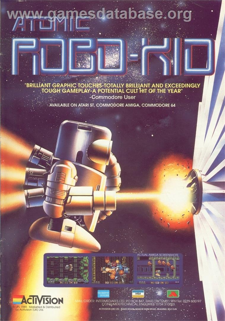 Atomic Robo-Kid - Commodore 64 - Artwork - Advert