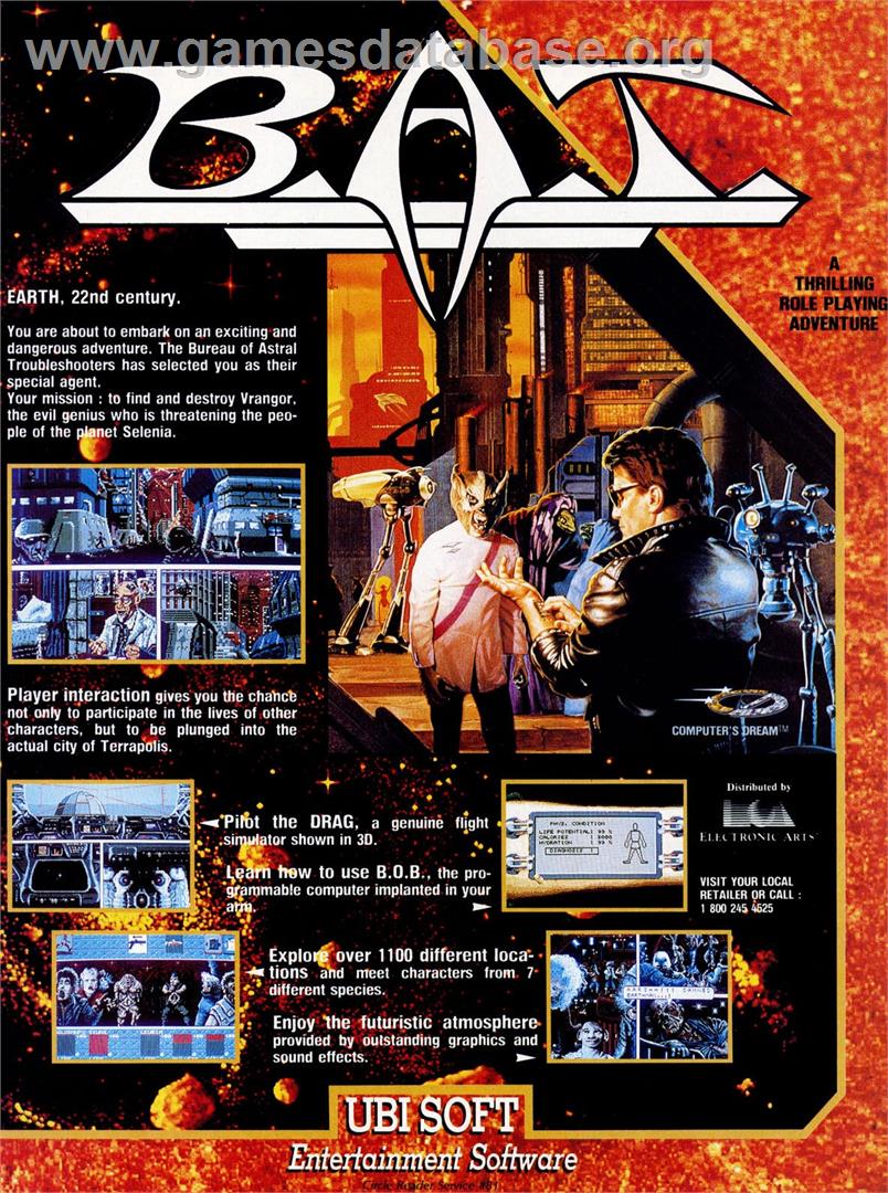 B.A.T. - Commodore 64 - Artwork - Advert