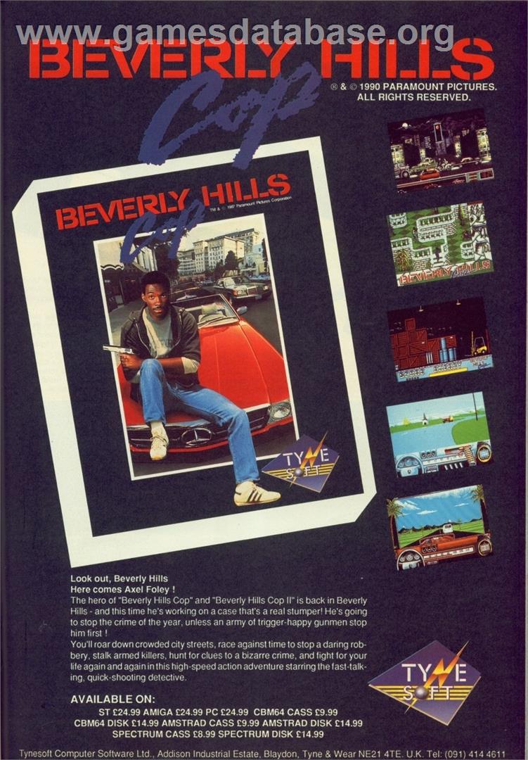 Beverly Hills Cop - Commodore Amiga - Artwork - Advert