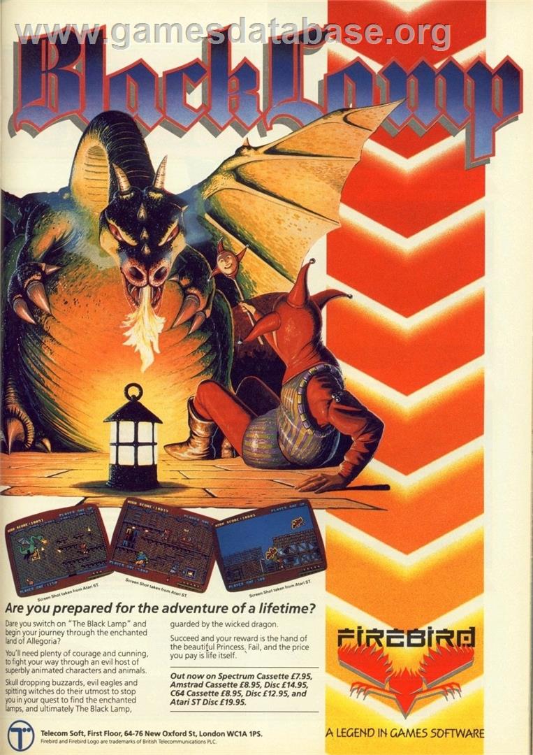 Black Lamp - Commodore Amiga - Artwork - Advert