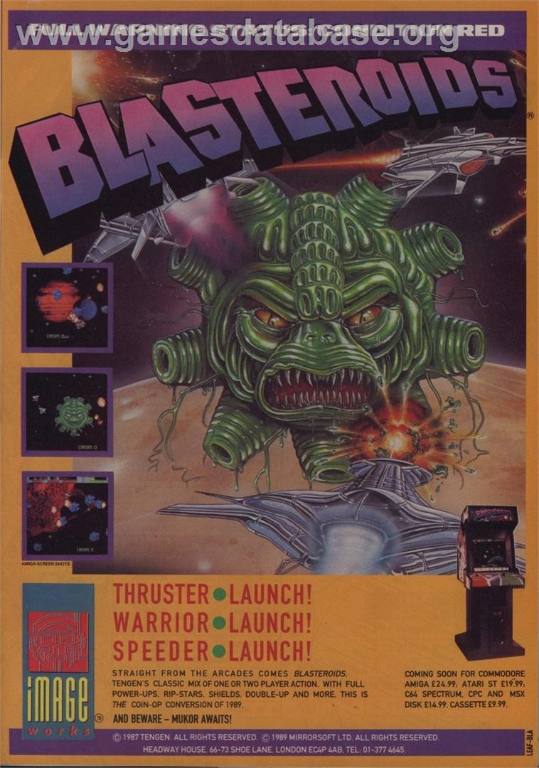 Blasteroids - Commodore 64 - Artwork - Advert