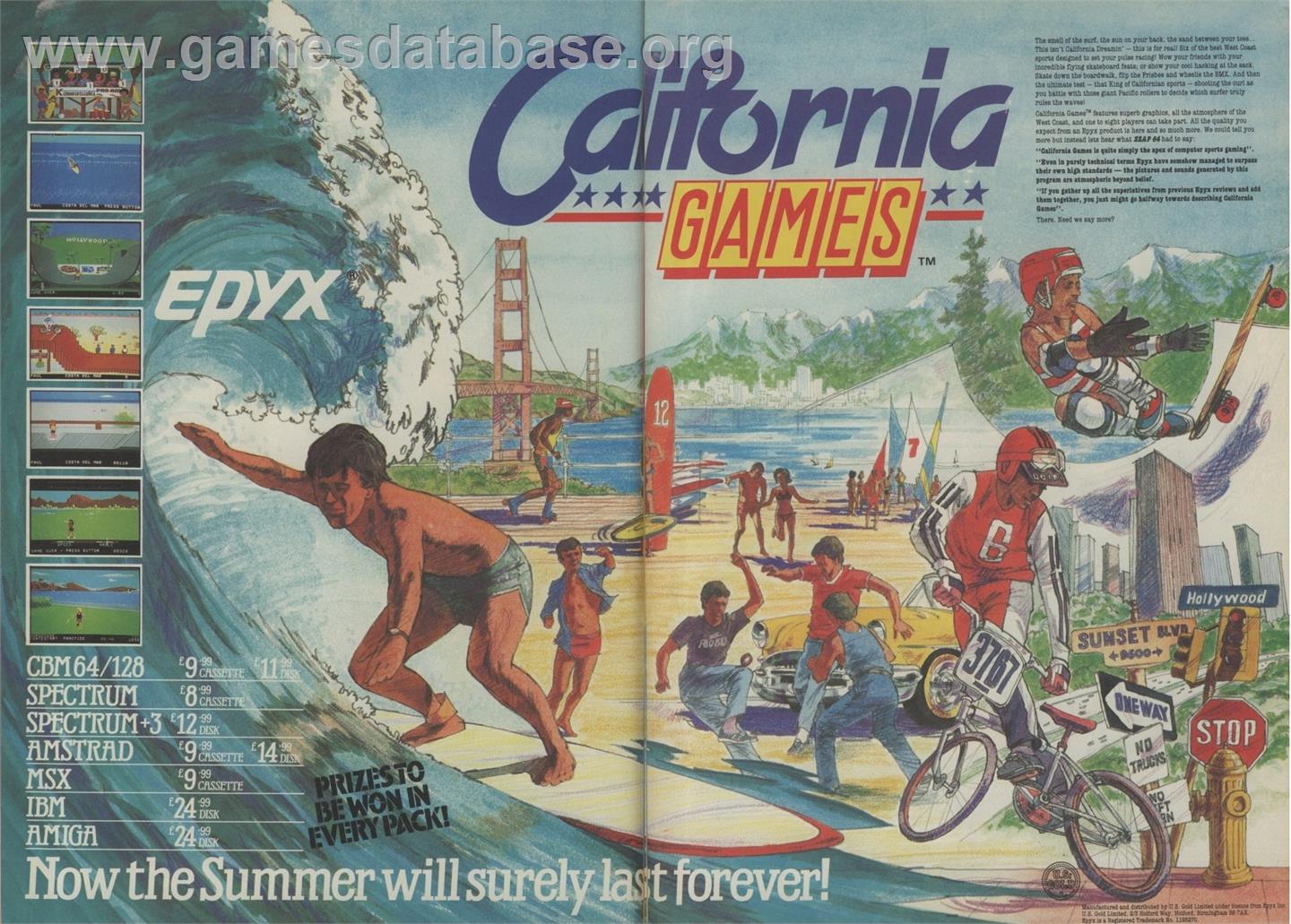 California Games - Arcade - Artwork - Advert