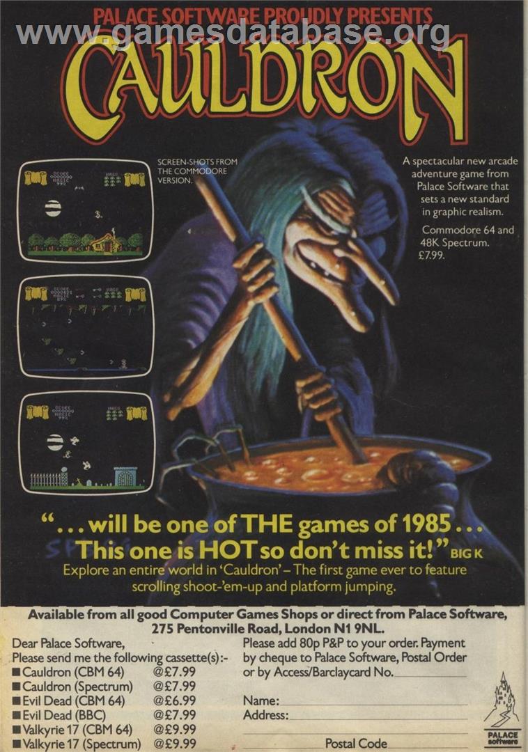 Cauldron - Amstrad CPC - Artwork - Advert
