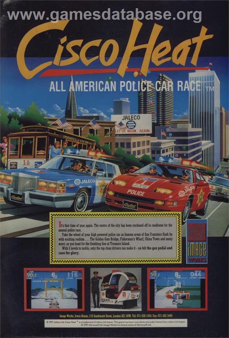 Cisco Heat: All American Police Car Race - Commodore 64 - Artwork - Advert