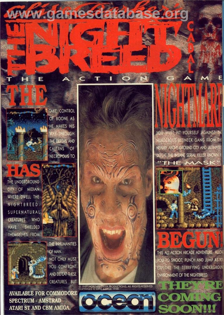 Clive Barker's Nightbreed: The Action Game - Commodore 64 - Artwork - Advert