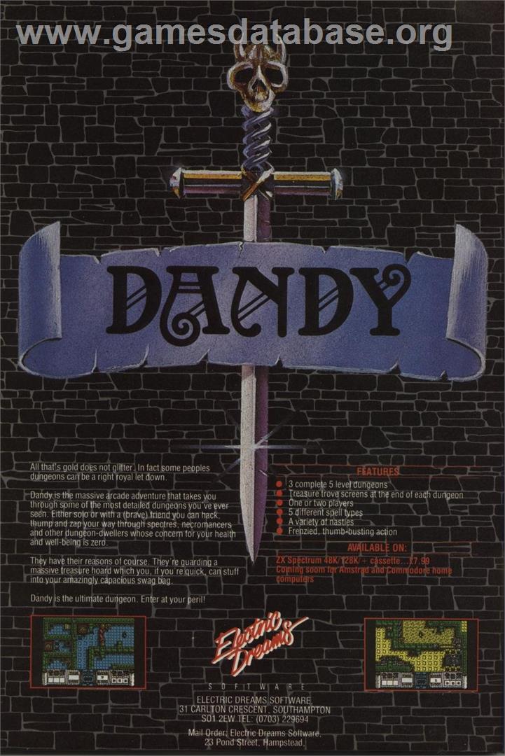 Dandy - Amstrad CPC - Artwork - Advert