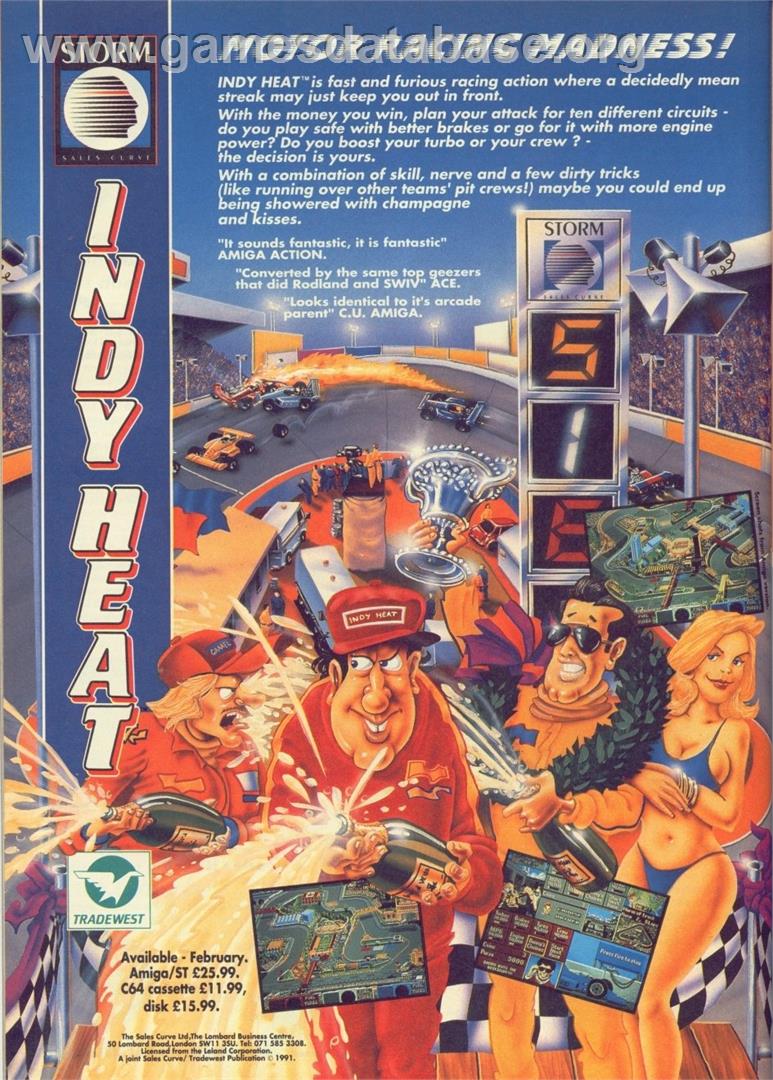 Danny Sullivan's Indy Heat - Commodore 64 - Artwork - Advert