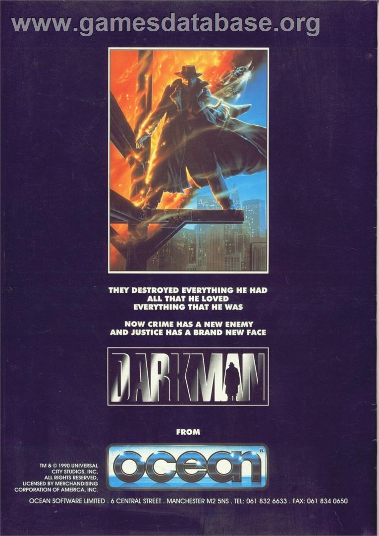 Darkman - Commodore 64 - Artwork - Advert