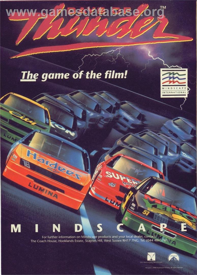 Days of Thunder - Commodore 64 - Artwork - Advert