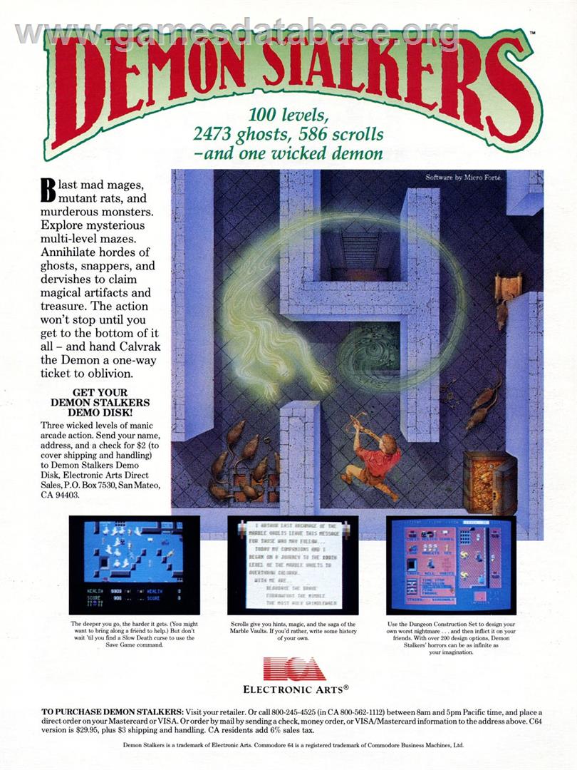 Demon Stalkers - Microsoft DOS - Artwork - Advert