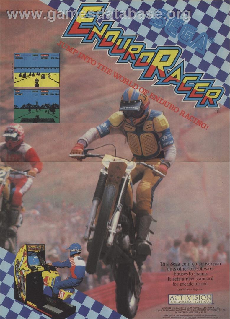 Enduro Racer - Commodore 64 - Artwork - Advert