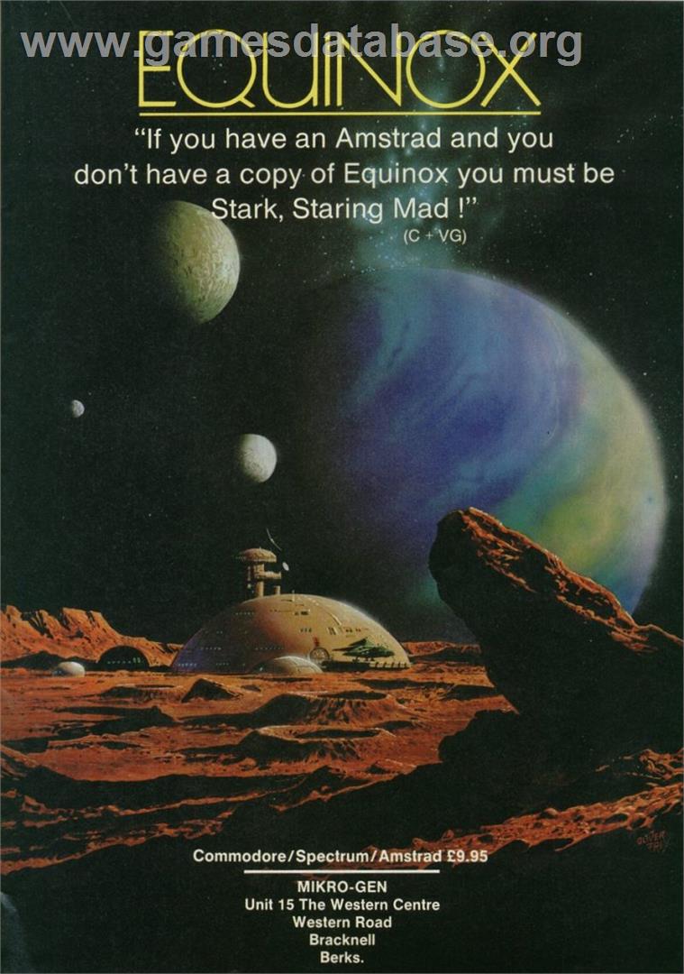 Equinox - Amstrad CPC - Artwork - Advert