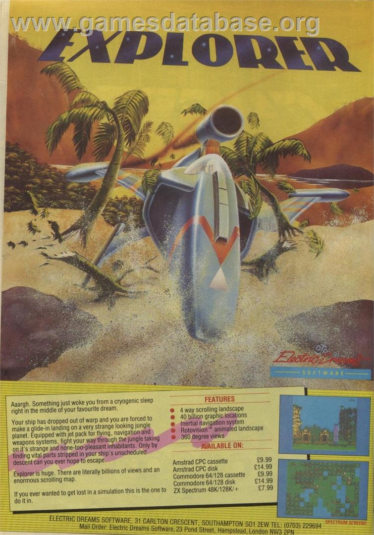 Explorer - Commodore 64 - Artwork - Advert