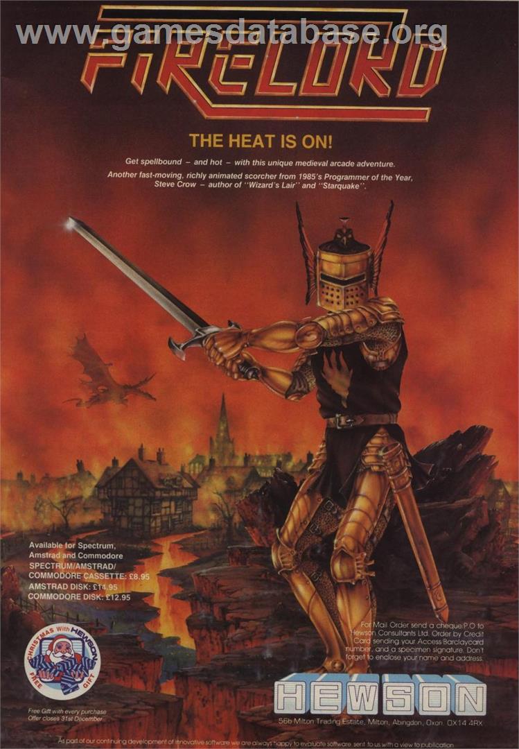 Firelord - Commodore 64 - Artwork - Advert