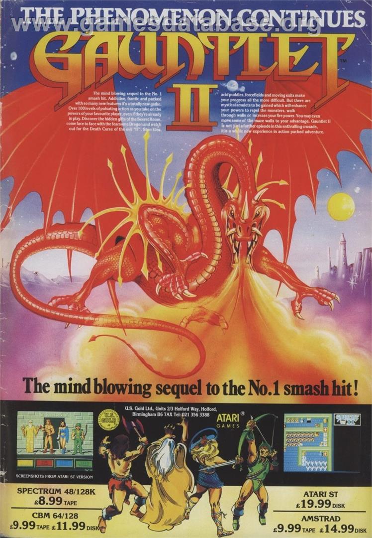 Gauntlet III: The Final Quest - Commodore 64 - Artwork - Advert