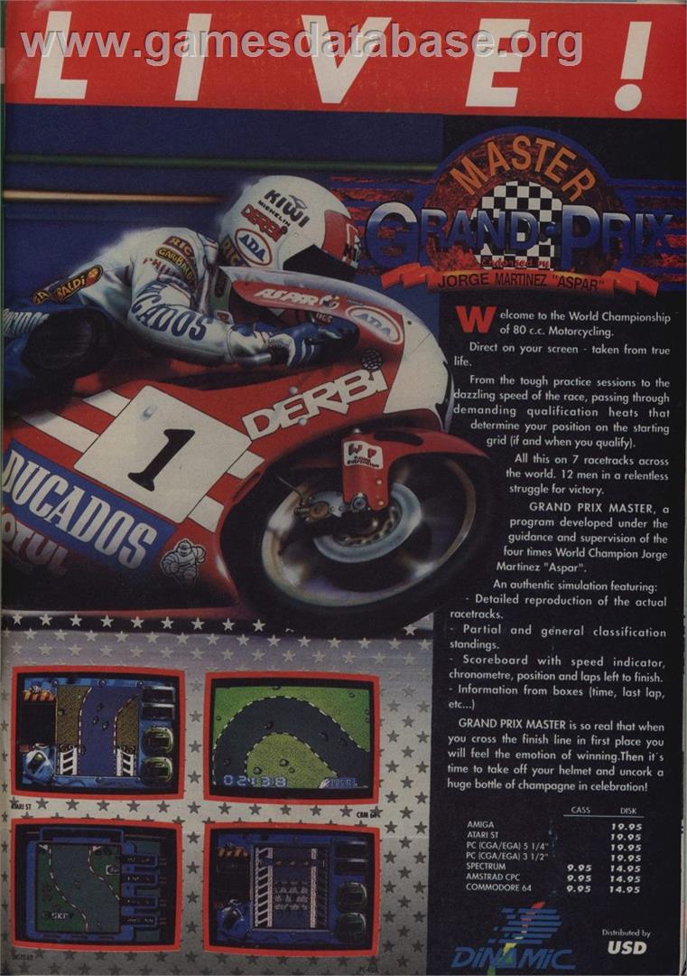 Grand Prix Master - Commodore Amiga - Artwork - Advert