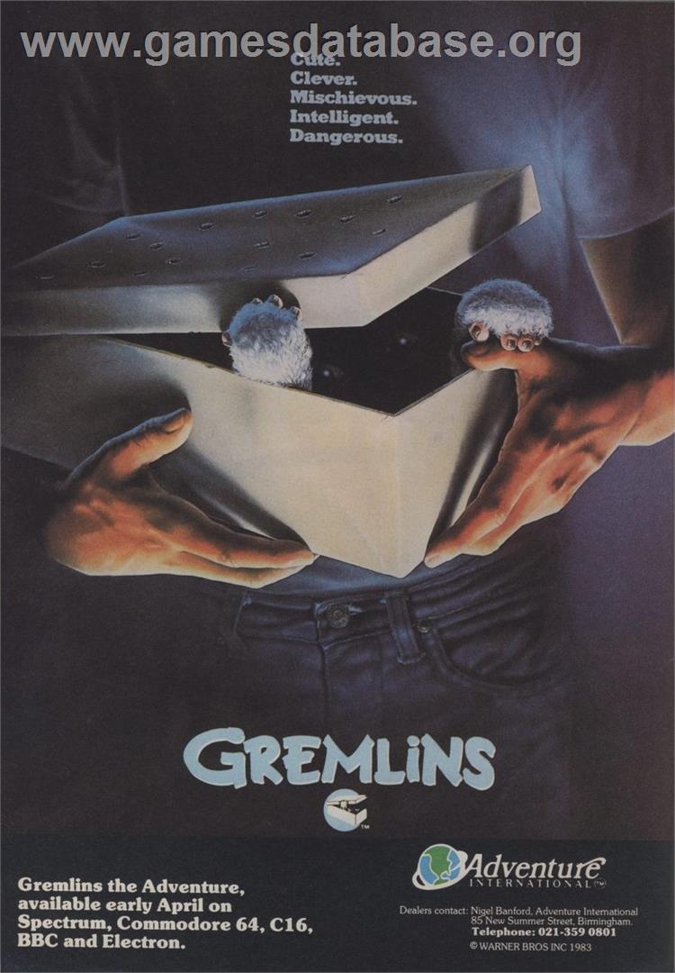 Gremlins - Atari 5200 - Artwork - Advert