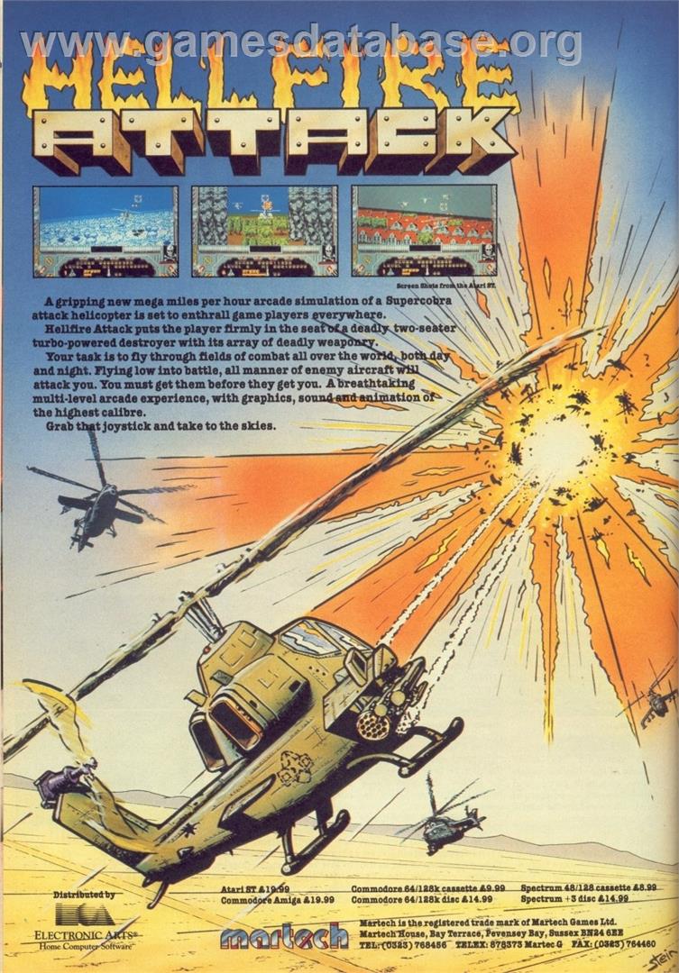 Hellfire Attack - Commodore 64 - Artwork - Advert