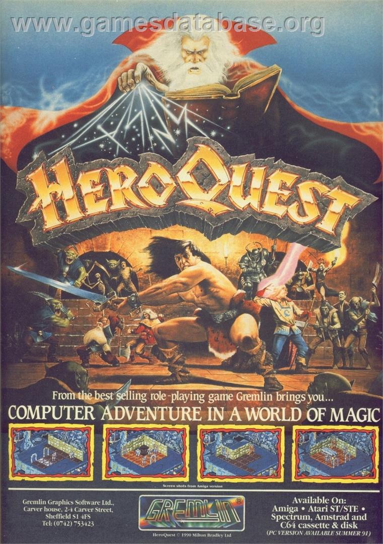Hero Quest: Return of the Witch Lord - Commodore 64 - Artwork - Advert