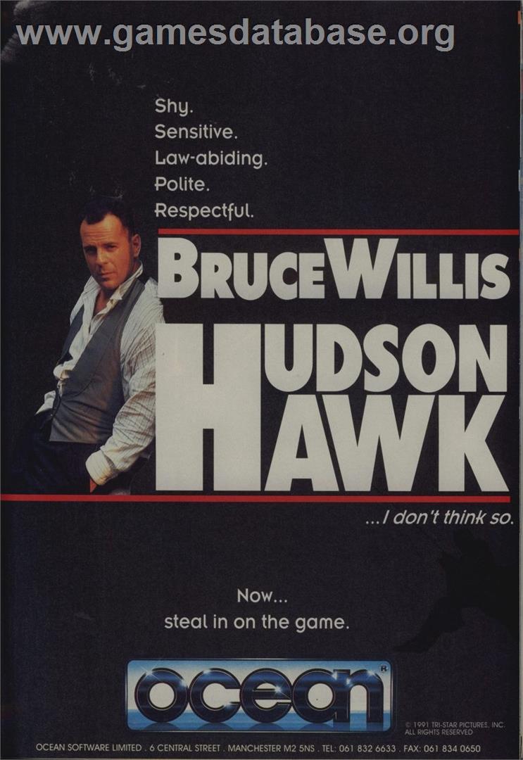 Hudson Hawk - Commodore 64 - Artwork - Advert
