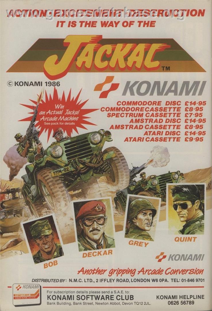 Jackal - Amstrad CPC - Artwork - Advert