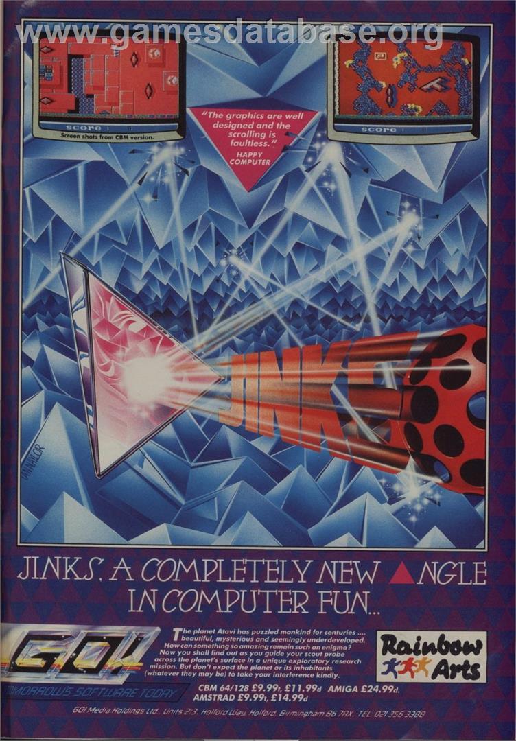 Jinks - Atari 7800 - Artwork - Advert