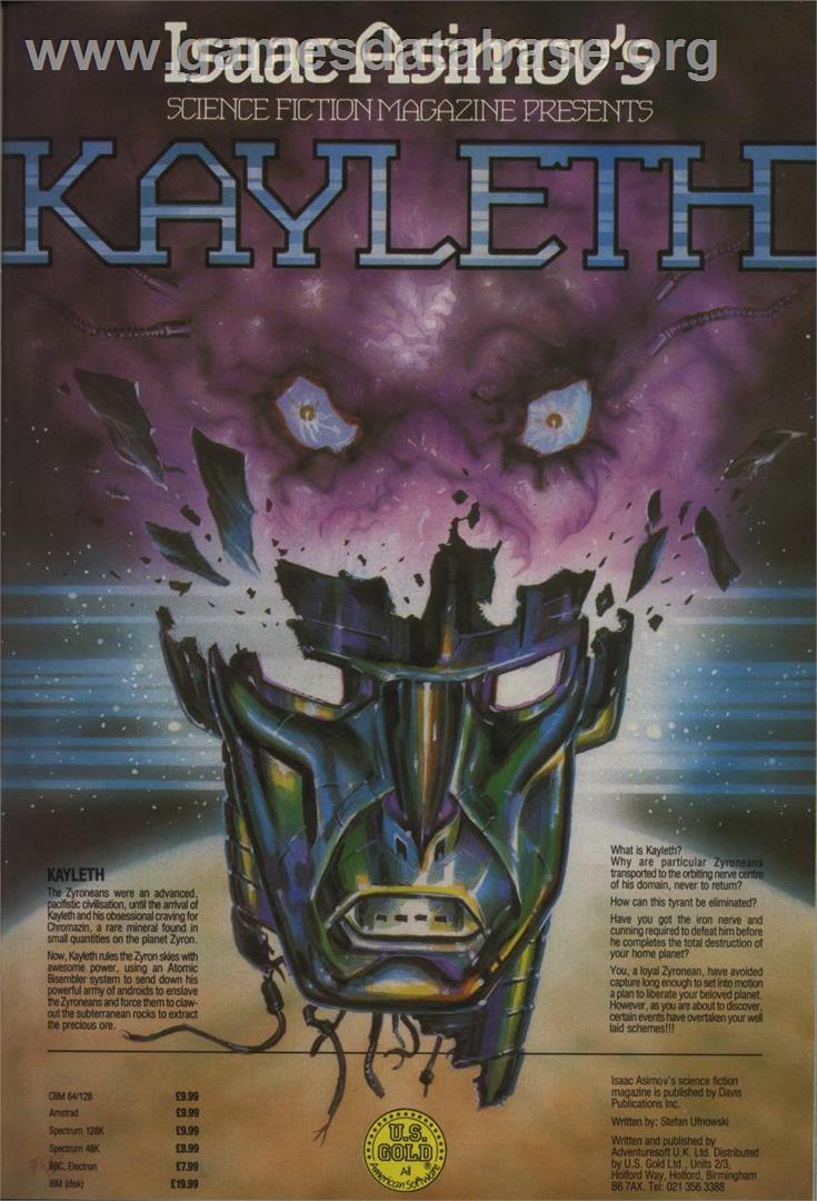Kayleth - Commodore 64 - Artwork - Advert
