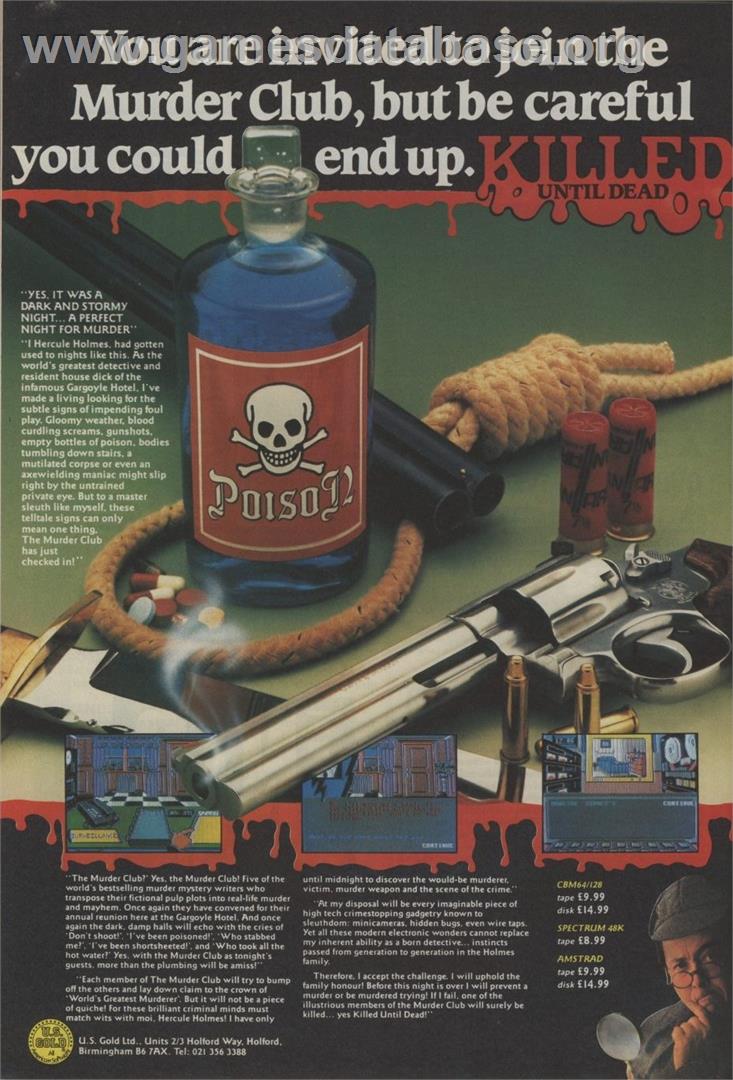 Killed Until Dead - Amstrad CPC - Artwork - Advert