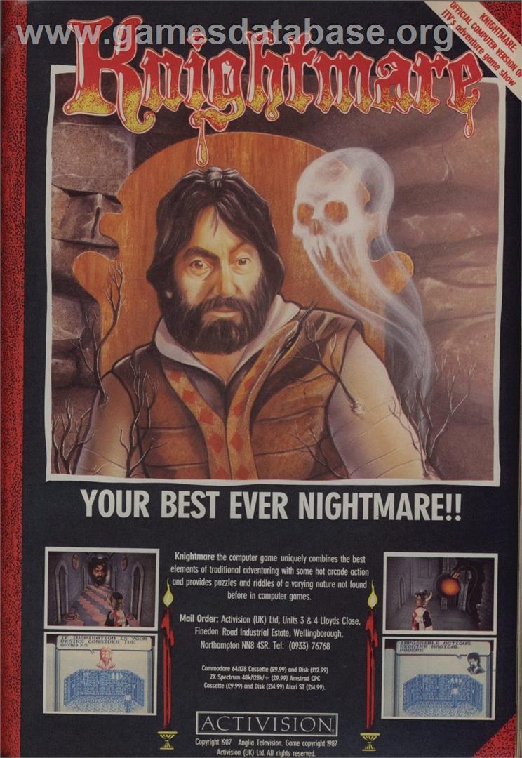 Knightmare - Amstrad CPC - Artwork - Advert