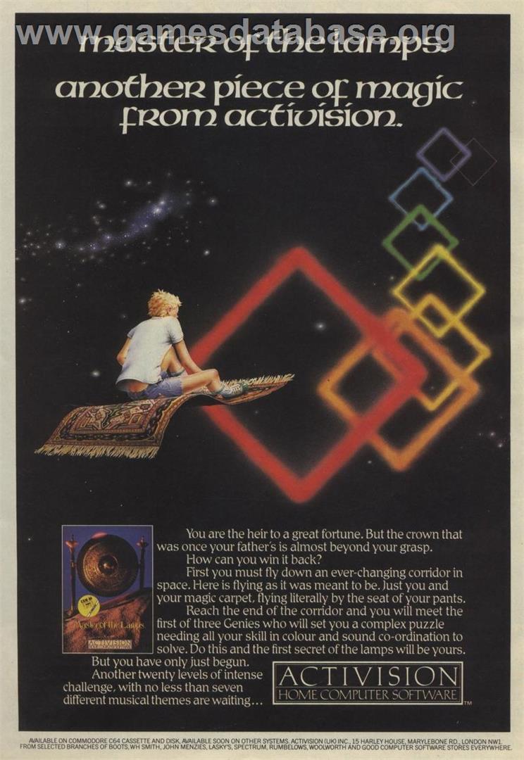 Master of the Lamps - Atari 8-bit - Artwork - Advert