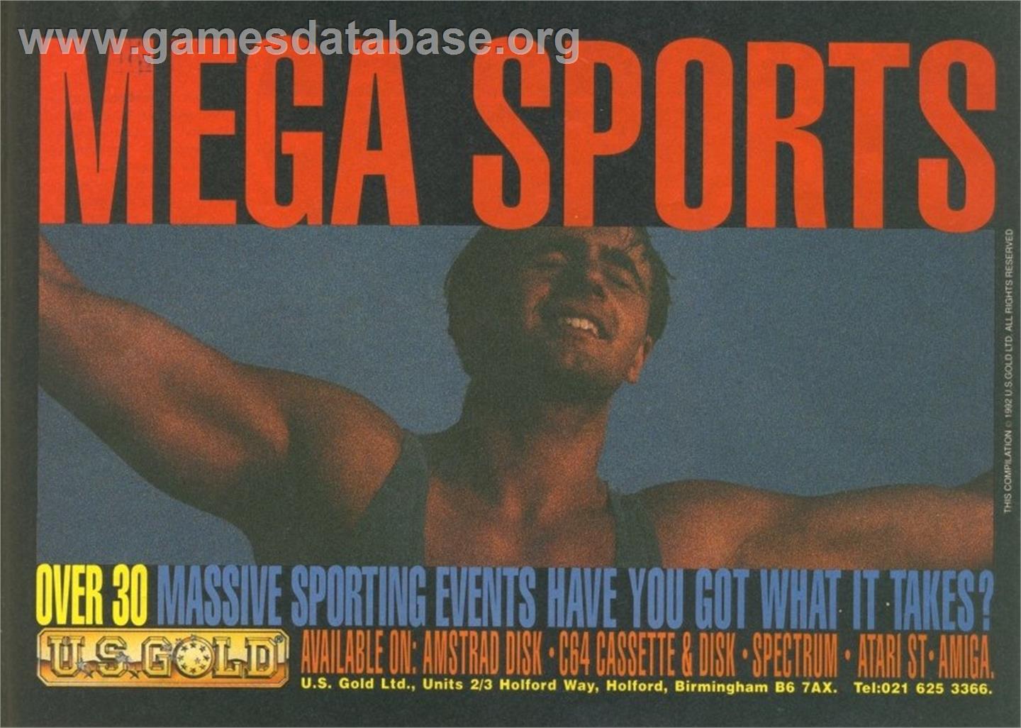 Mega Sports - Commodore Amiga - Artwork - Advert