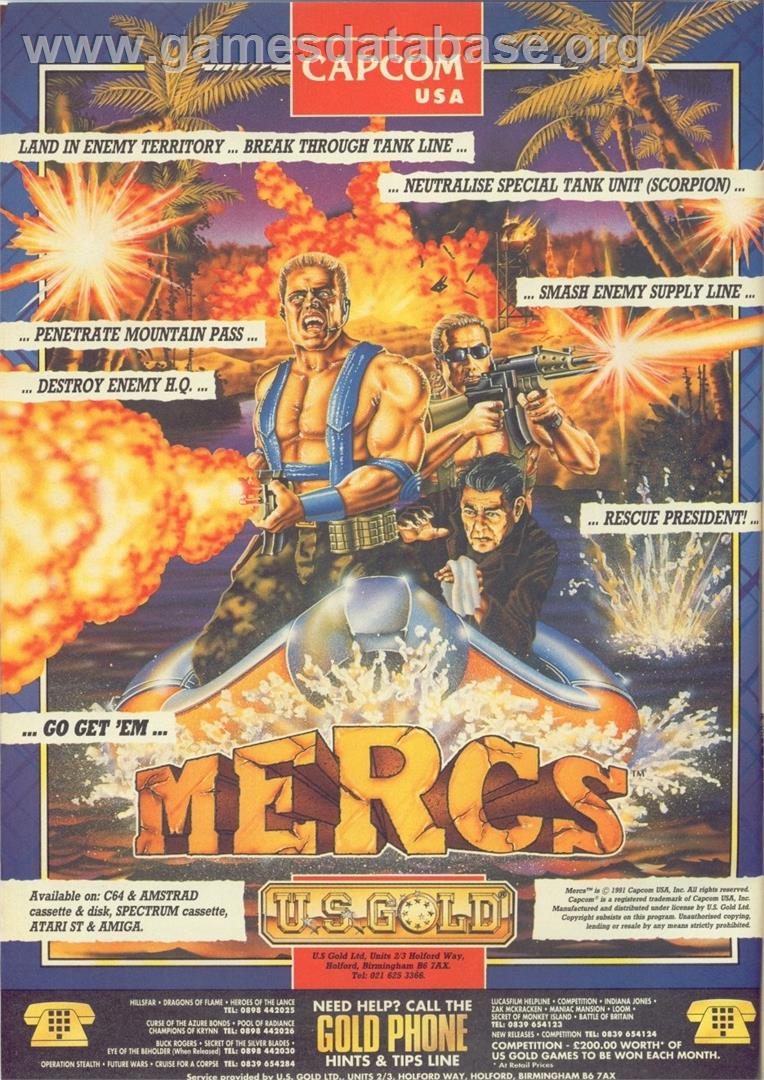 Mercs - Commodore 64 - Artwork - Advert