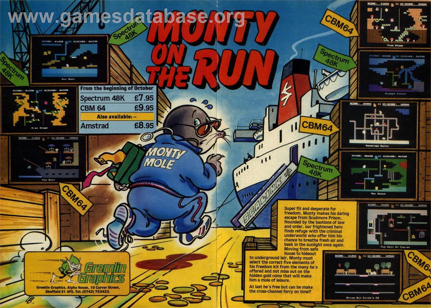 Monty on the Run - Amstrad CPC - Artwork - Advert