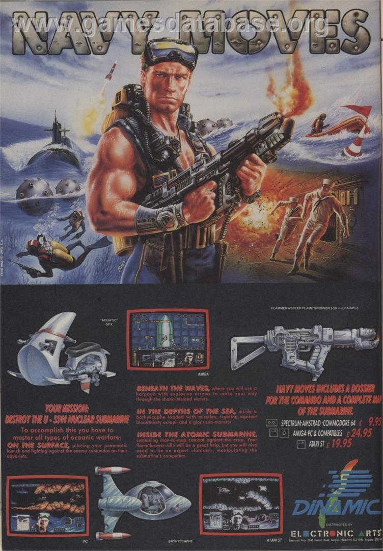 Navy Moves - Commodore Amiga - Artwork - Advert