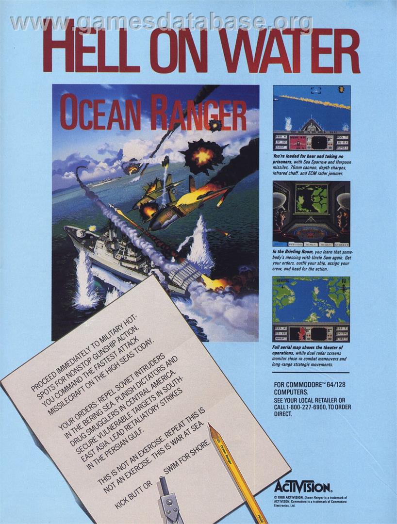 Ocean Ranger - Commodore 64 - Artwork - Advert