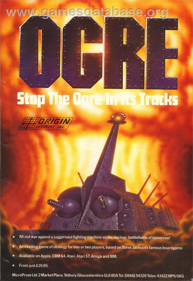 Ogre - Commodore Amiga - Artwork - Advert