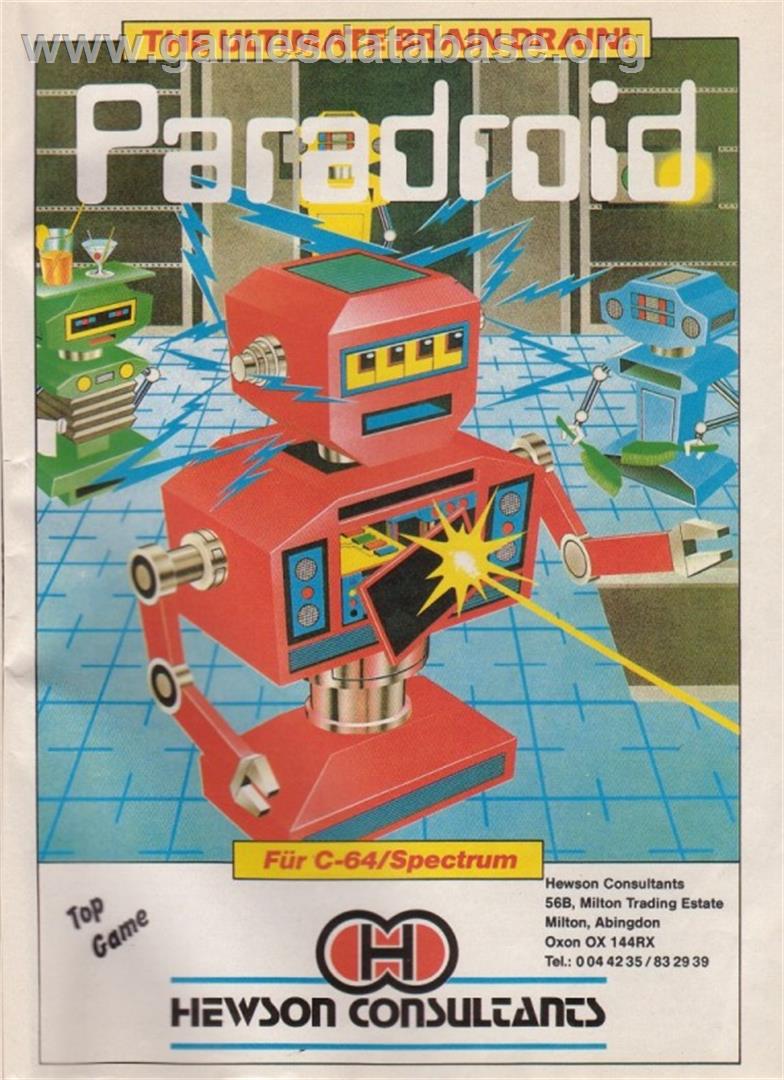 Paradroid - Commodore 64 - Artwork - Advert