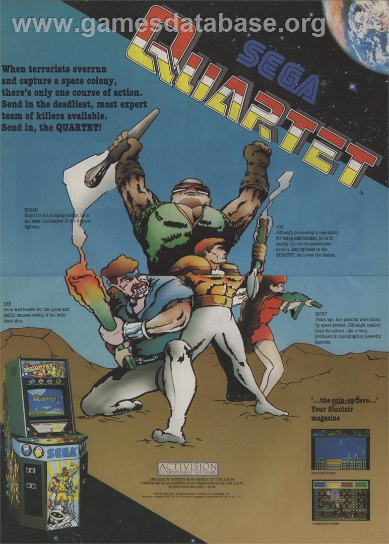 Quartet - Sega Master System - Artwork - Advert