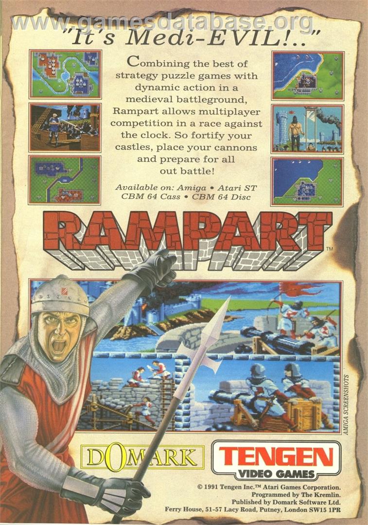 Rampart - Commodore 64 - Artwork - Advert
