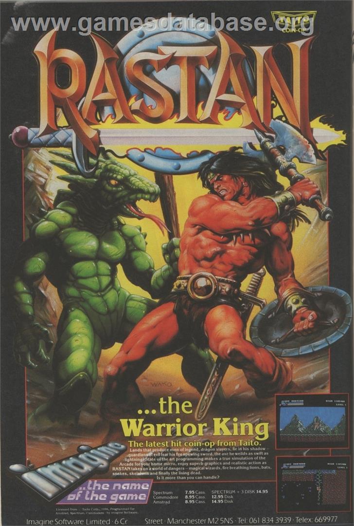 Rastan - Commodore 64 - Artwork - Advert