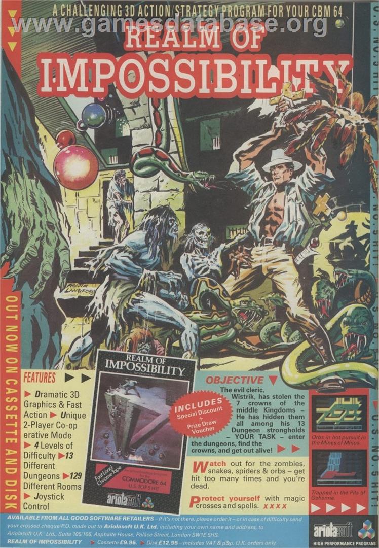 Realm of Impossibility - Commodore 64 - Artwork - Advert