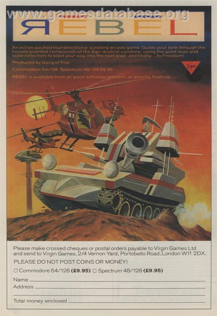 Rebel - Commodore 64 - Artwork - Advert