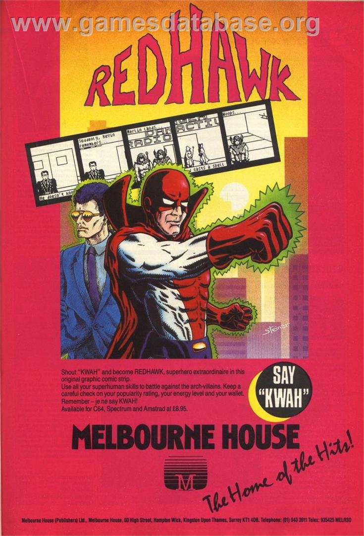 Red Hawk - Commodore 64 - Artwork - Advert
