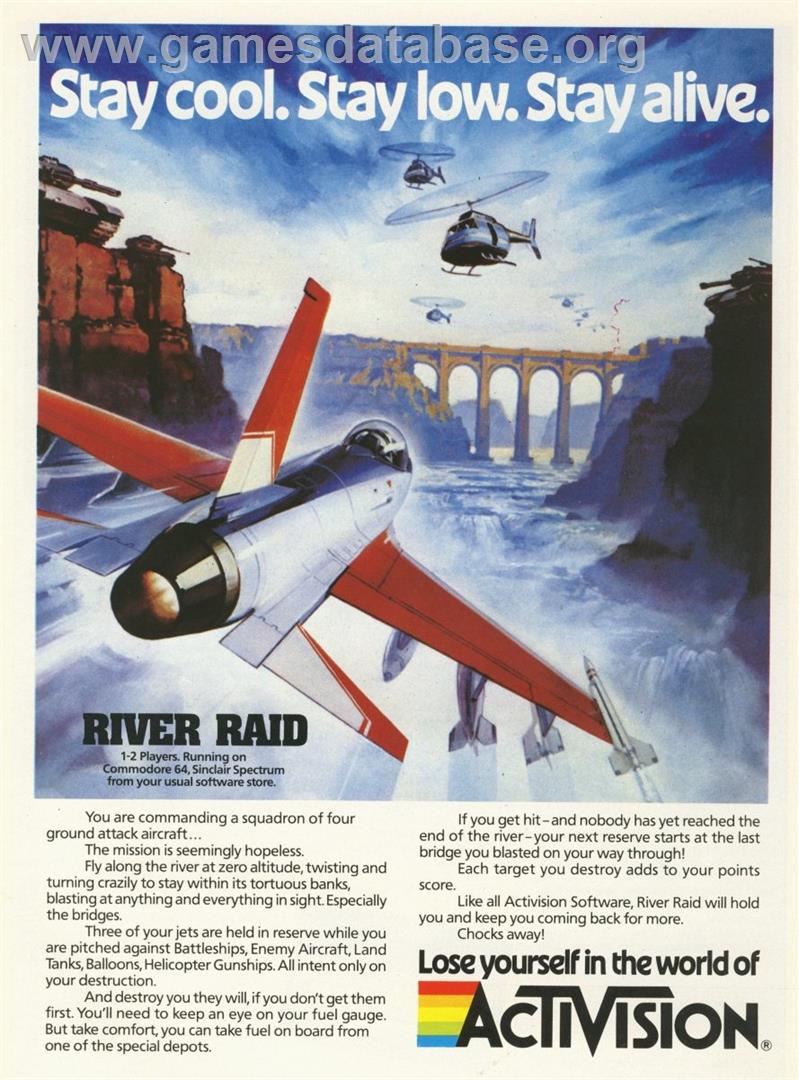 River Raid - Mattel Intellivision - Artwork - Advert