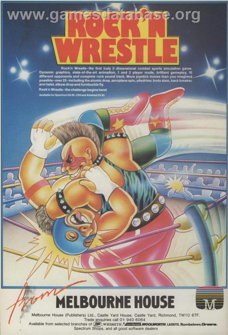 Rock'n Wrestle - Commodore 64 - Artwork - Advert