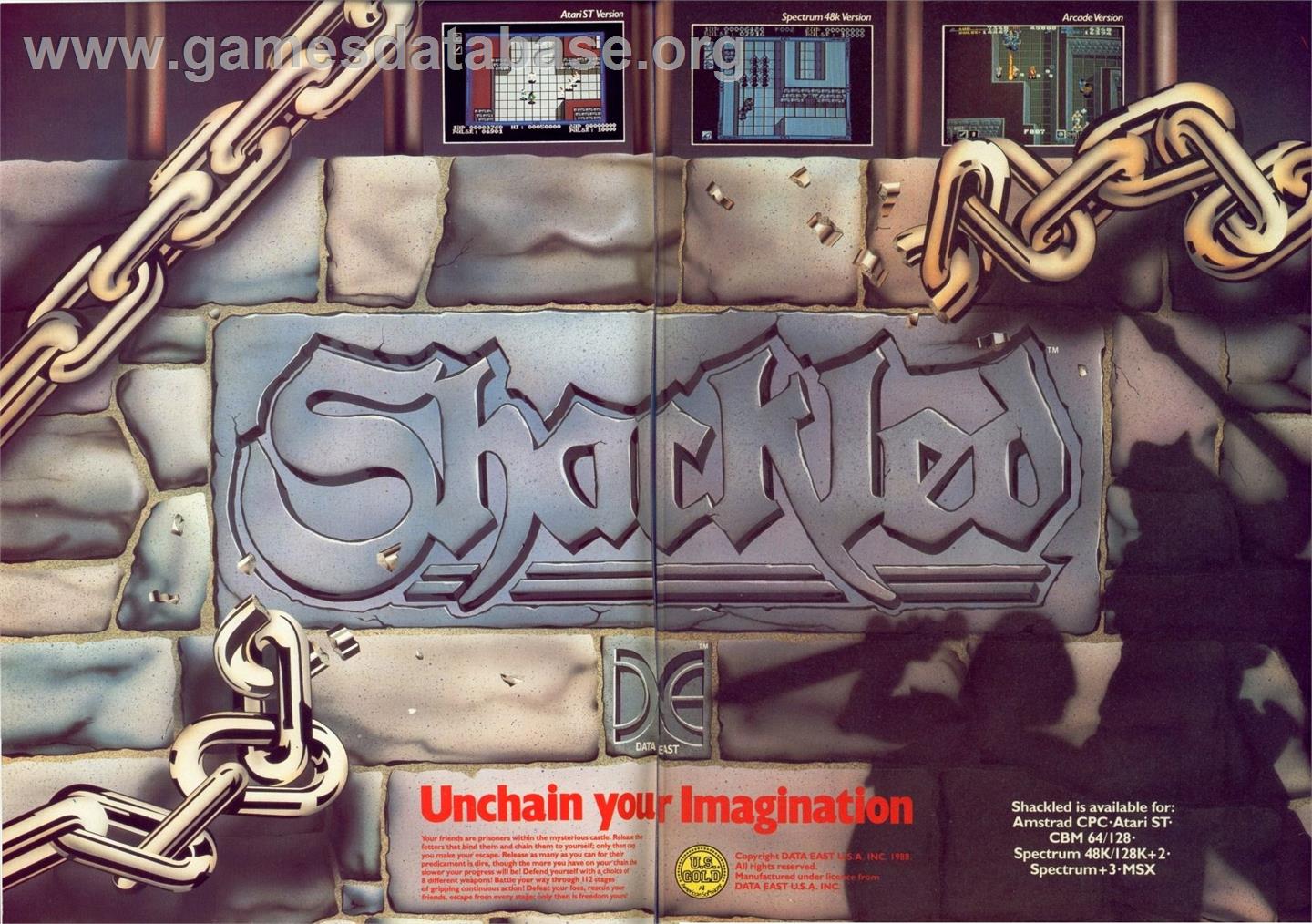 Shackled - Commodore 64 - Artwork - Advert