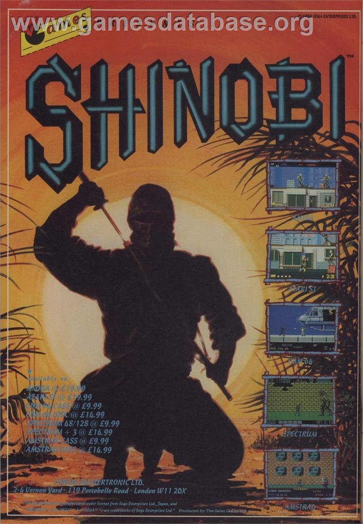 Shinobi - Commodore 64 - Artwork - Advert